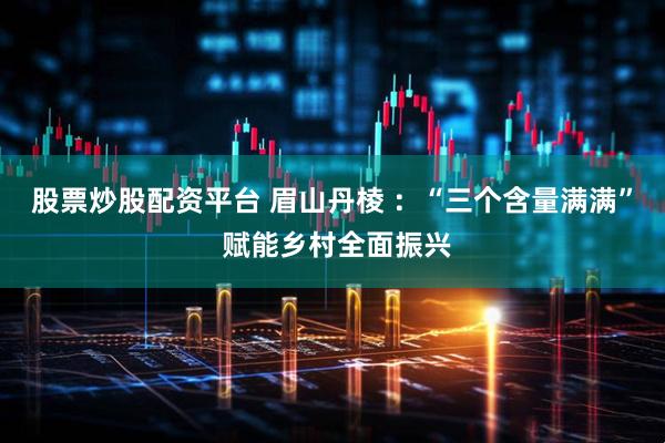 股票炒股配资平台 眉山丹棱 ：“三个含量满满” 赋能乡村全面振兴