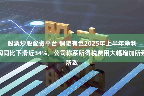 股票炒股配资平台 铜陵有色2025年上半年净利润同比下滑近34%，公司称系所得税费用大幅增加所致